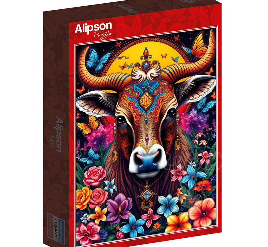 Alipson La Vache et le Secret des Fleurs (The Cow and the Flower Secret) Puzzle 1000pcs