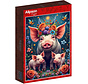 Alipson Famille Cochon en Promenade (Pig Family out for a Walk) Puzzle 1000pcs