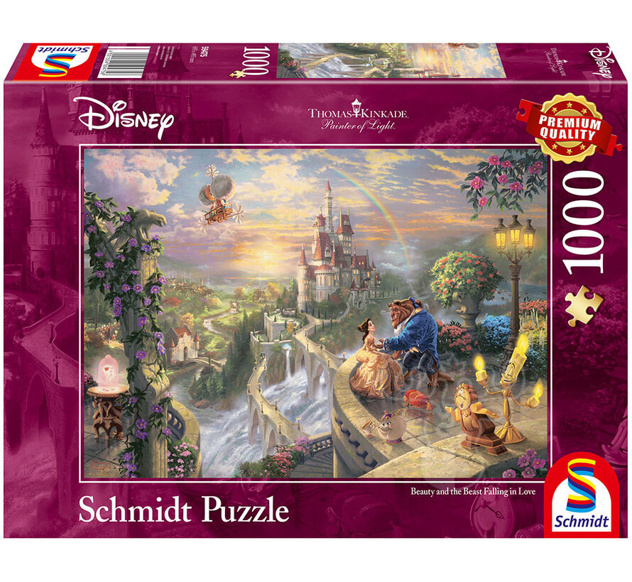 Schmidt Thomas Kinkade - Disney Beauty and the Beast: Falling in Love Puzzle 1000pcs - Import