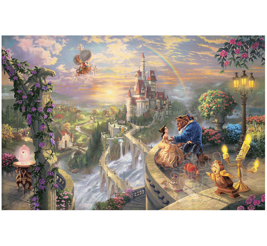 Schmidt Thomas Kinkade - Disney Beauty and the Beast: Falling in Love Puzzle 1000pcs - Import