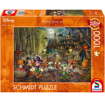 Schmidt Schmidt Thomas Kinkade - Disney Mickey & Minnie: Halloween Fun Puzzle 1000pcs - Import