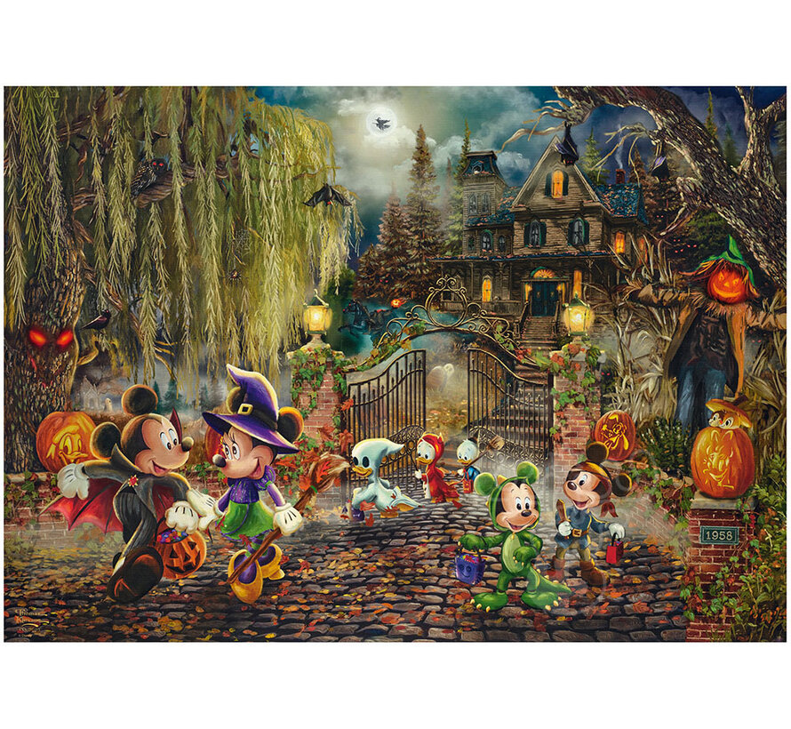 Schmidt Thomas Kinkade - Disney Mickey & Minnie: Halloween Fun Puzzle 1000pcs - Import