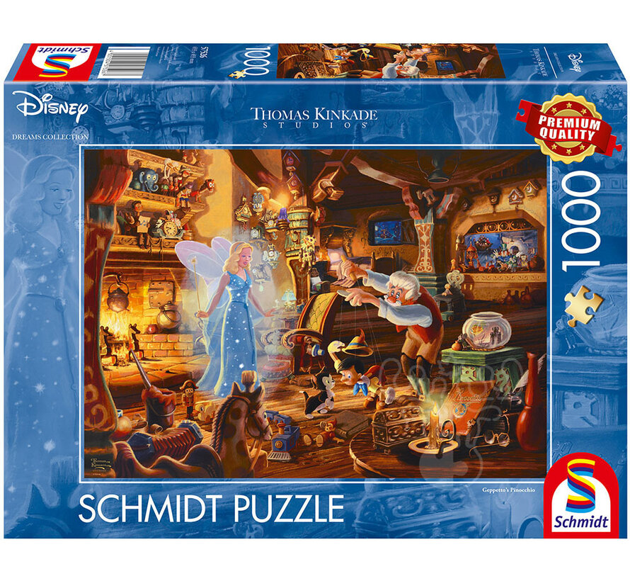 Schmidt Thomas Kinkade - Disney Geppetto's Pinocchio Puzzle 1000pcs - Import