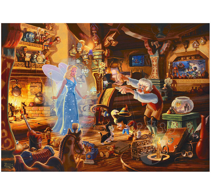 Schmidt Thomas Kinkade - Disney Geppetto's Pinocchio Puzzle 1000pcs - Import