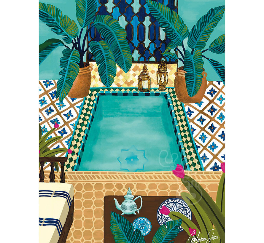 Pieces & Peace Blue Riad Puzzle 1000pcs