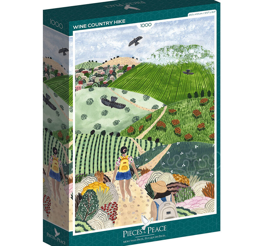 Pieces & Peace Wine Country Hike Puzzle 1000pcs