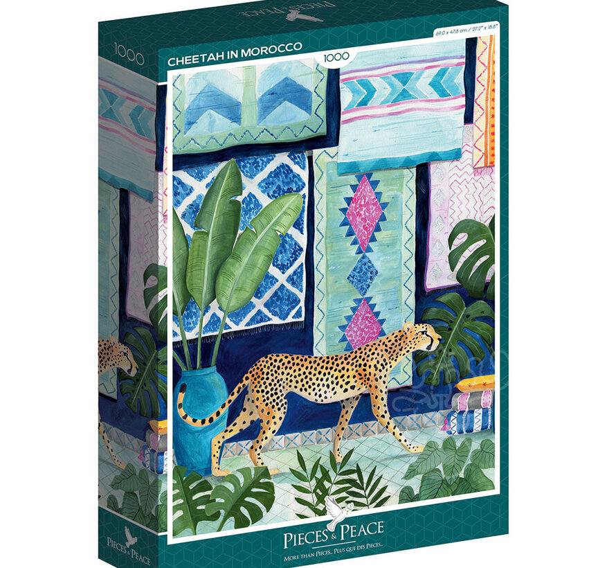 Pieces & Peace Cheetah in Morocco Puzzle 1000pcs