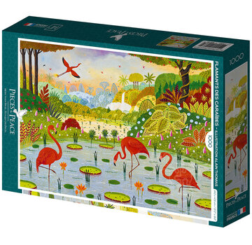 Pieces & Peace Pieces & Peace Caribbean Flamingos Puzzle 1000pcs