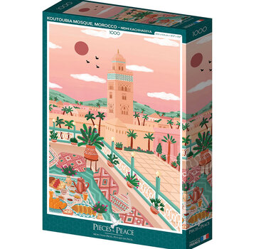 Pieces & Peace Pieces & Peace Koutoubia mosque, Morocco Puzzle 1000pcs