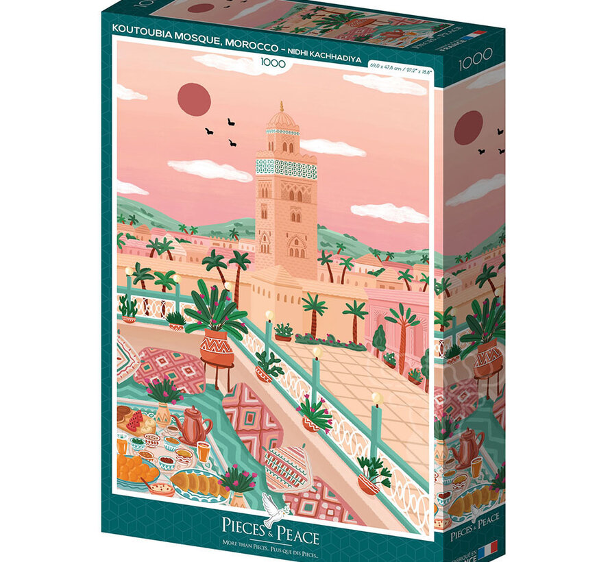 Pieces & Peace Koutoubia mosque, Morocco Puzzle 1000pcs