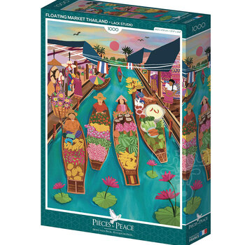 Pieces & Peace Pieces & Peace Floating Market Thailand Puzzle 1000pcs