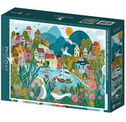 Pieces & Peace Pieces & Peace Coastal Village Puzzle 1000pcs