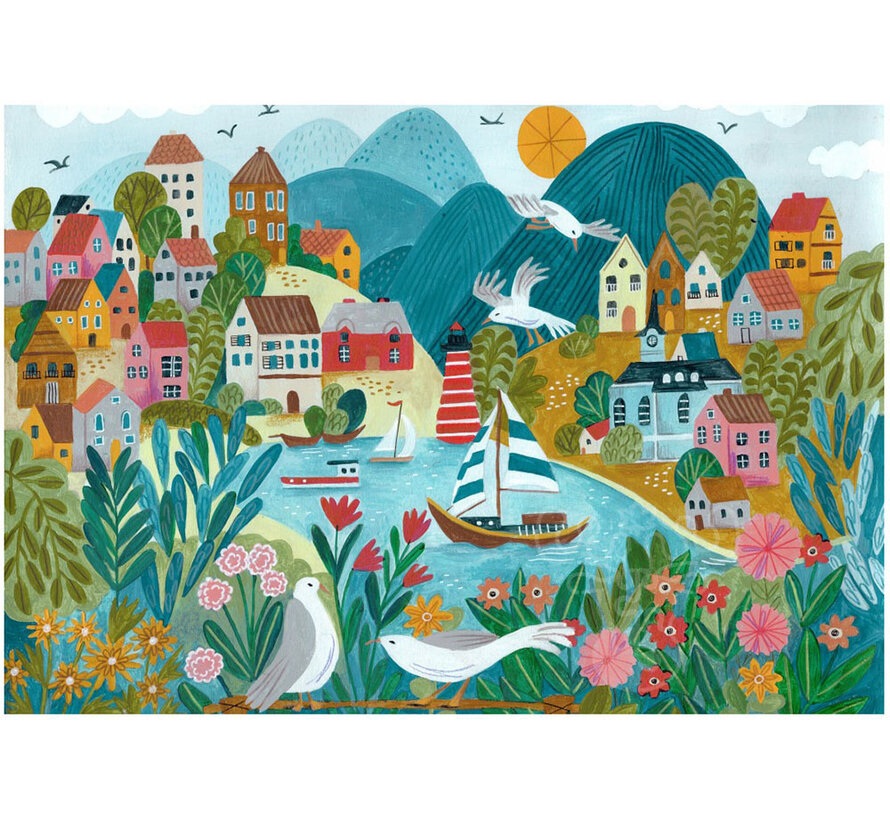 Pieces & Peace Coastal Village Puzzle 1000pcs