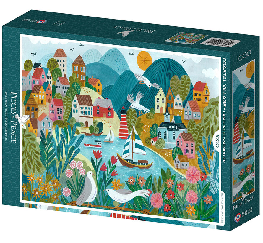 Pieces & Peace Coastal Village Puzzle 1000pcs