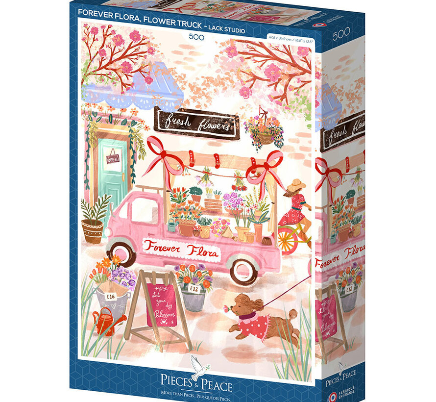 Pieces & Peace Forever Flora, Flower Truck Puzzle 500pcs