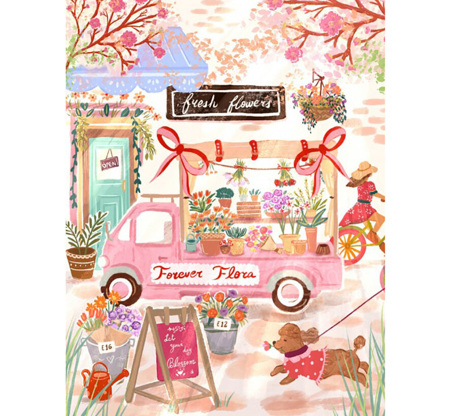 Pieces & Peace Forever Flora, Flower Truck Puzzle 500pcs