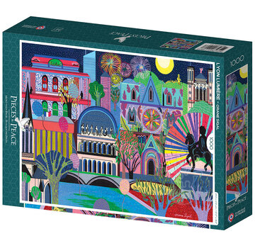Pieces & Peace Pieces & Peace Lyon lumière (Lights of Lyon) Puzzle 1000pcs