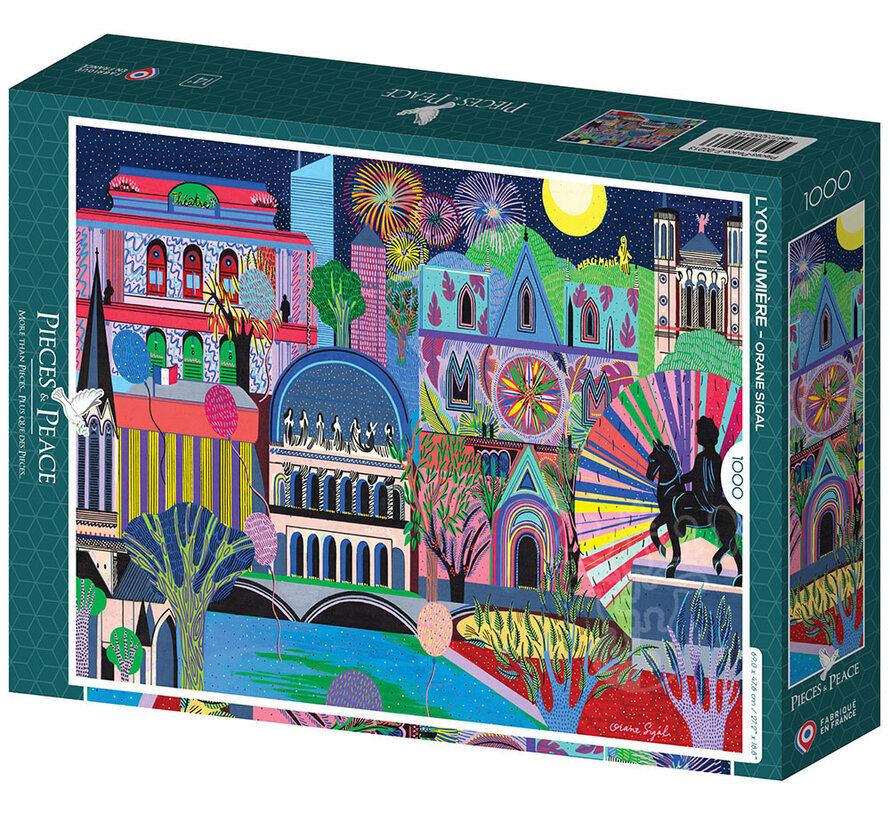 Pieces & Peace Lyon lumière (Lights of Lyon) Puzzle 1000pcs
