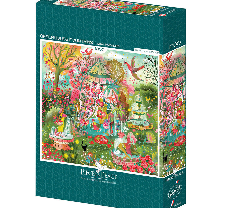 Pieces & Peace Greenhouse Fountains Puzzle 1000pcs