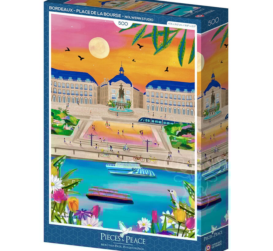 Pieces & Peace Bordeaux - Place de la Bourse Puzzle 500pcs