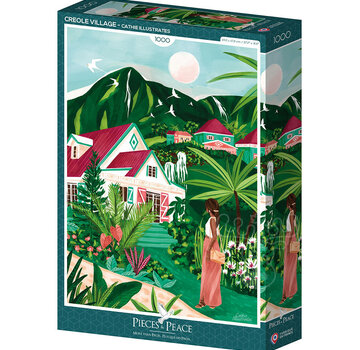 Pieces & Peace Pieces & Peace Village creolé (Creole Village) Puzzle 1000pcs