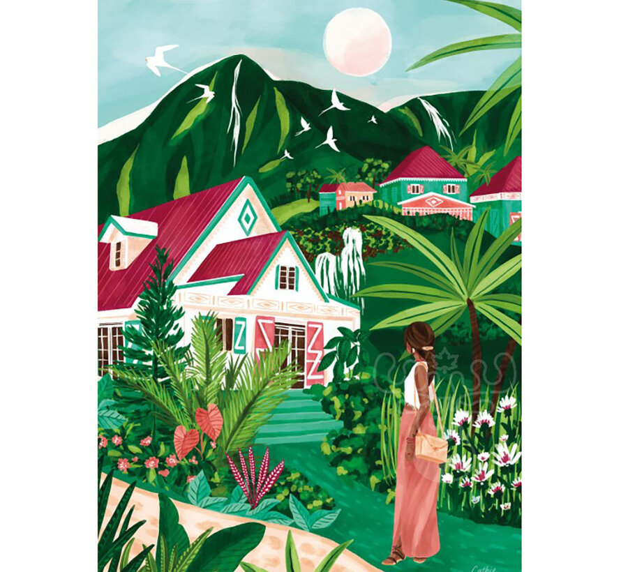 Pieces & Peace Village creolé (Creole Village) Puzzle 1000pcs