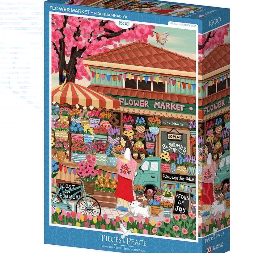 Pieces & Peace Flower Market Puzzle 1500pcs