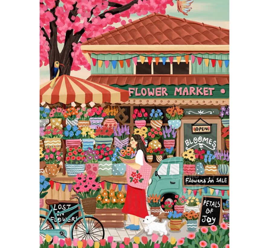 Pieces & Peace Flower Market Puzzle 1500pcs