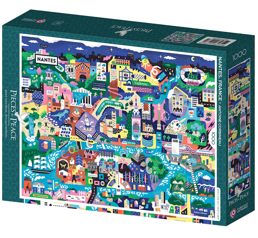 Pieces & Peace Nantes, France Puzzle 1000pcs