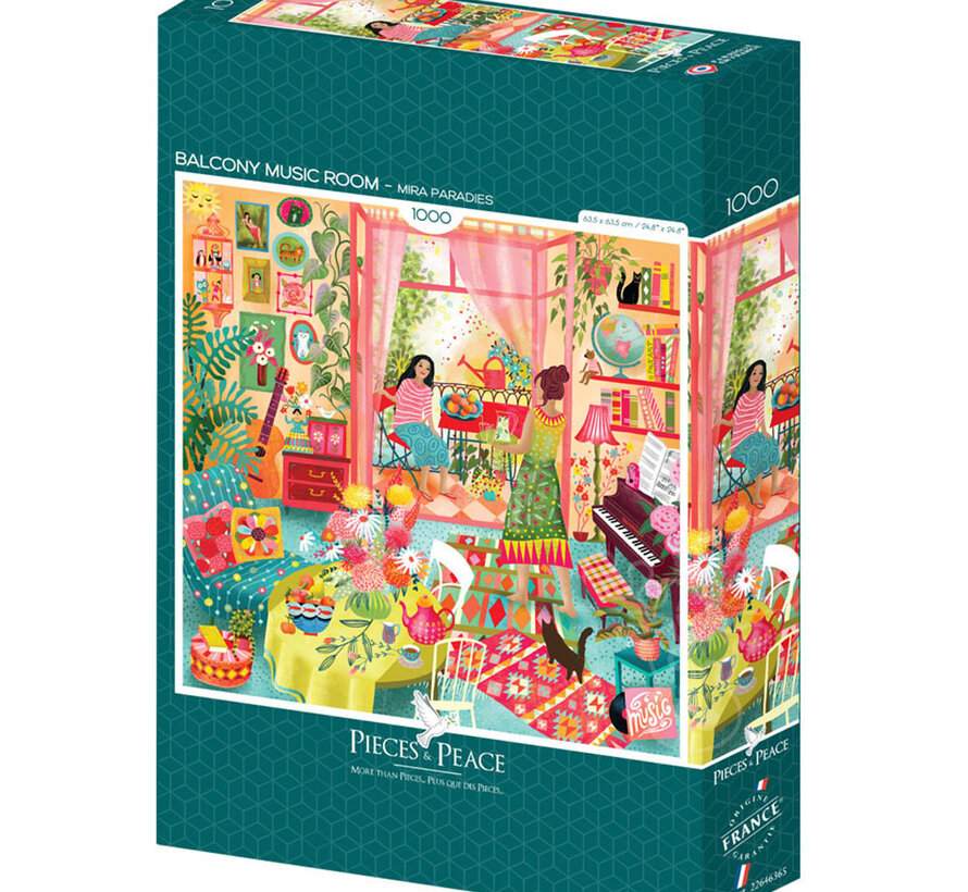 Pieces & Peace Balcony Music Room Puzzle 1000pcs