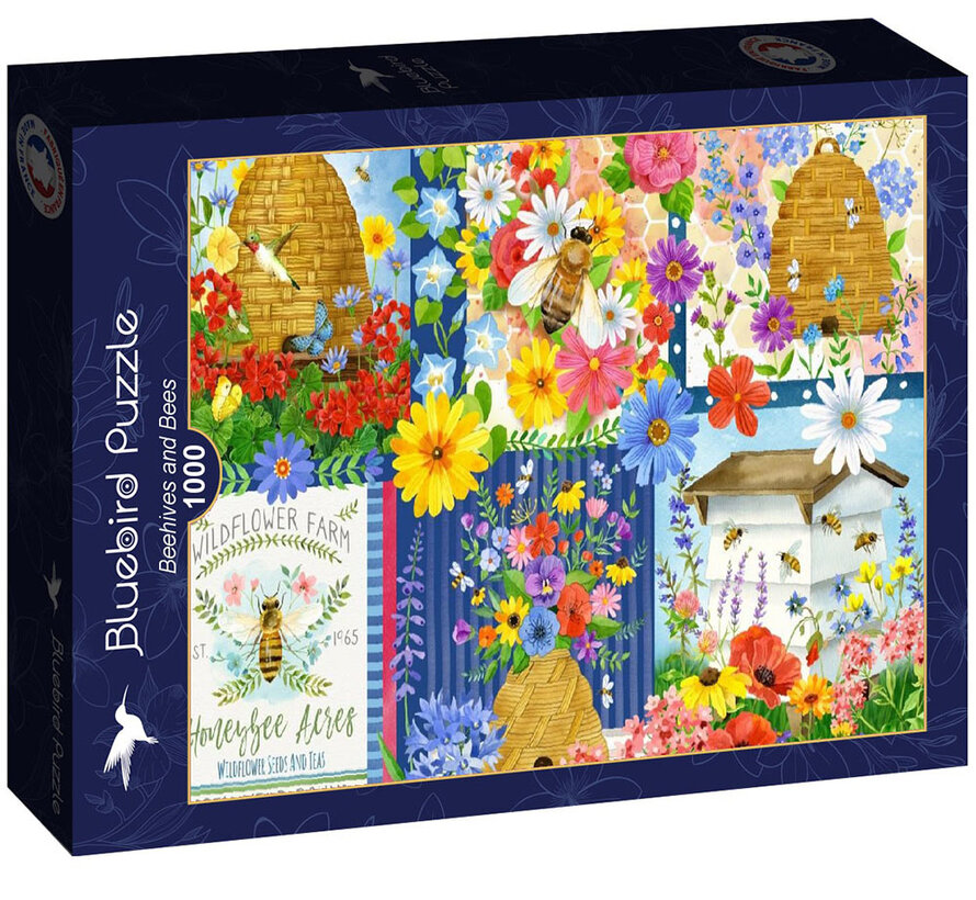 Bluebird Beehives and Bees Puzzle 1000pcs