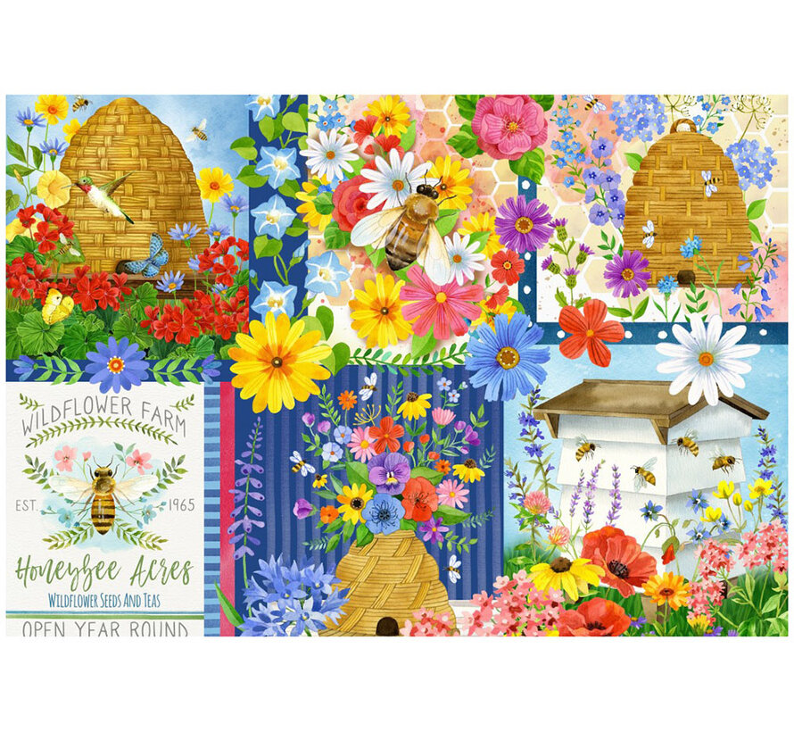 Bluebird Beehives and Bees Puzzle 1000pcs