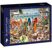 Bluebird Bluebird Dogs and Cats at the Beach Puzzle 2000pcs