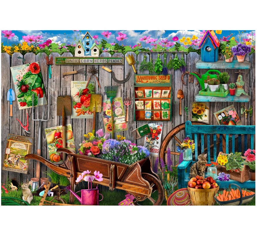 Bluebird Garden Tool Fence Puzzle 1000pcs