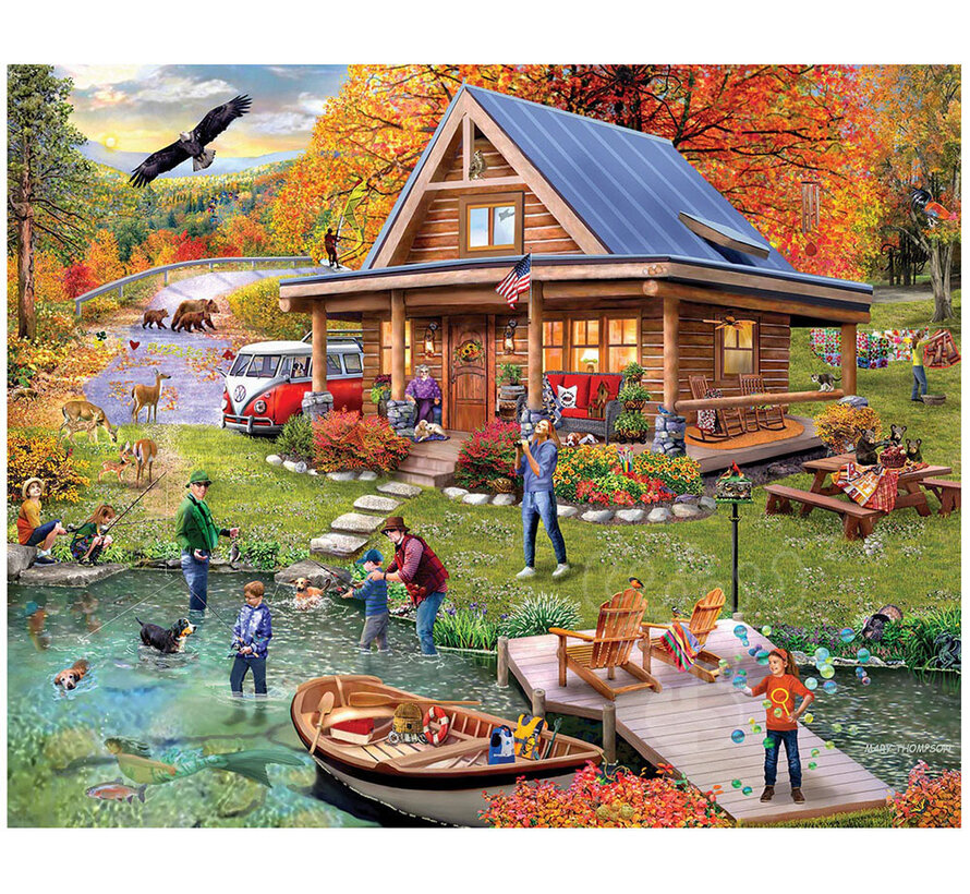White Mountain Cabin Vacation Seek & Find Puzzle 1000pcs