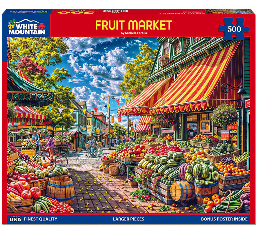 White Mountain Fruit Market Puzzle 500pcs