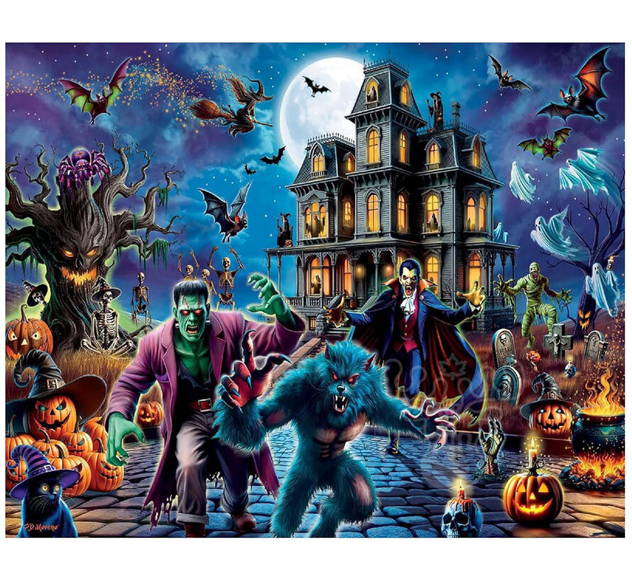 White Mountain Halloween Horror Puzzle 1000pcs