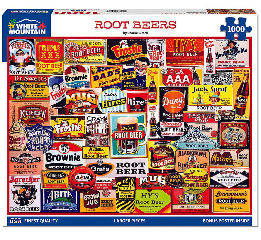 White Mountain Root Beers Puzzle 1000pcs