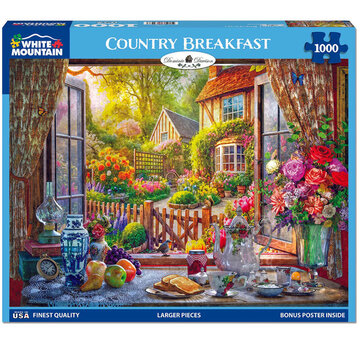 White Mountain White Mountain Country Breakfast Puzzle 1000pcs