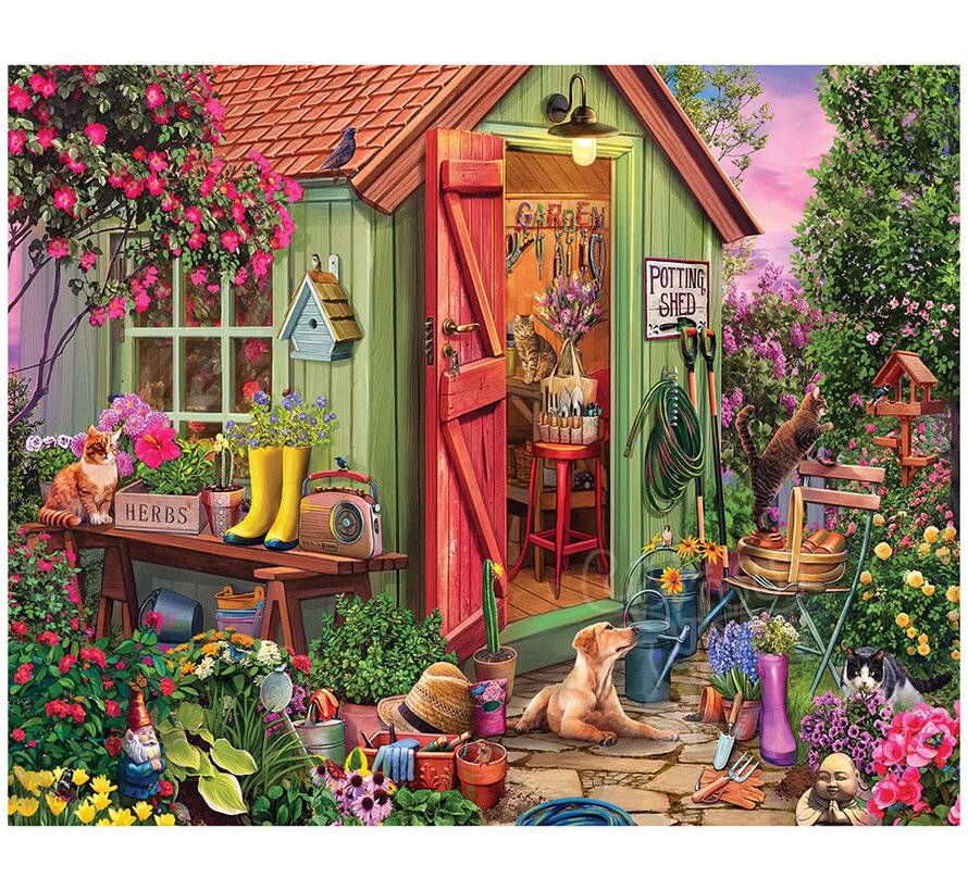 White Mountain Potting Shed Puzzle 1000pcs