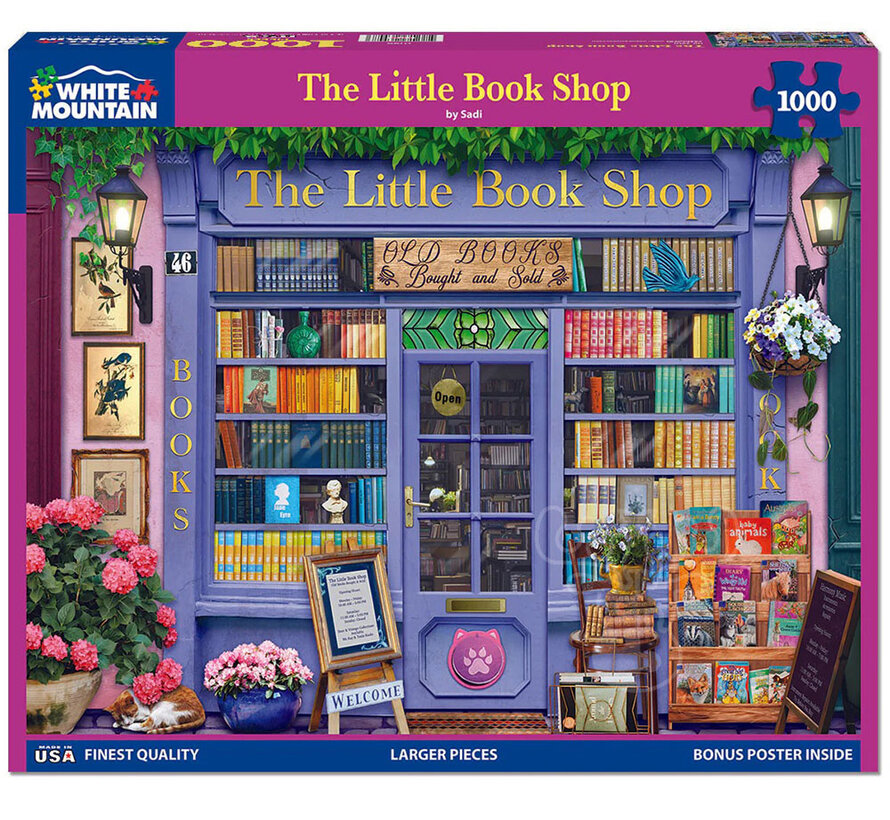 White Mountain The Little Book Shop Puzzle 1000pcs