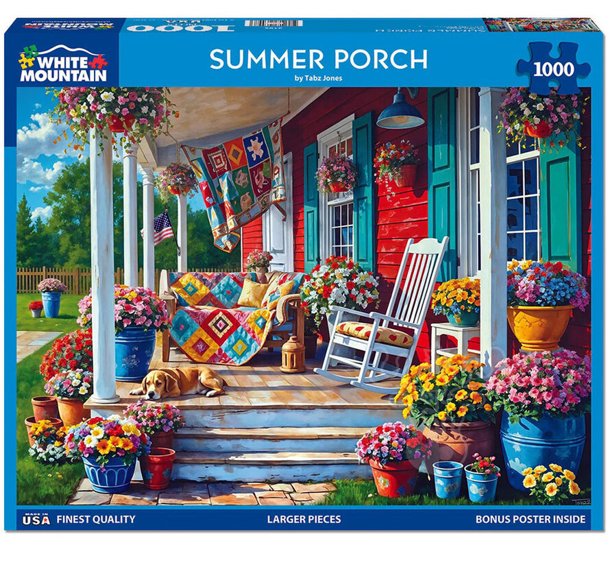 White Mountain Summer Porch Puzzle 1000pcs