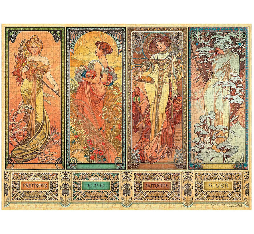 Paperblanks The Seasons (1900), Mucha Collection Puzzle 1000pcs