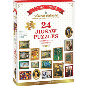 Eurographics Eurographics Fine Art Christmas Advent Calendar Puzzle 24 x 50pcs