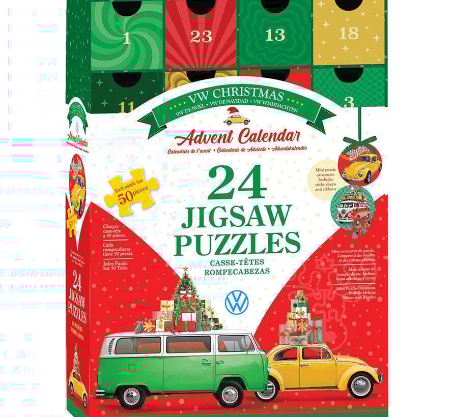 Eurographics VW Christmas Advent Calendar Puzzle 24 x 50pcs