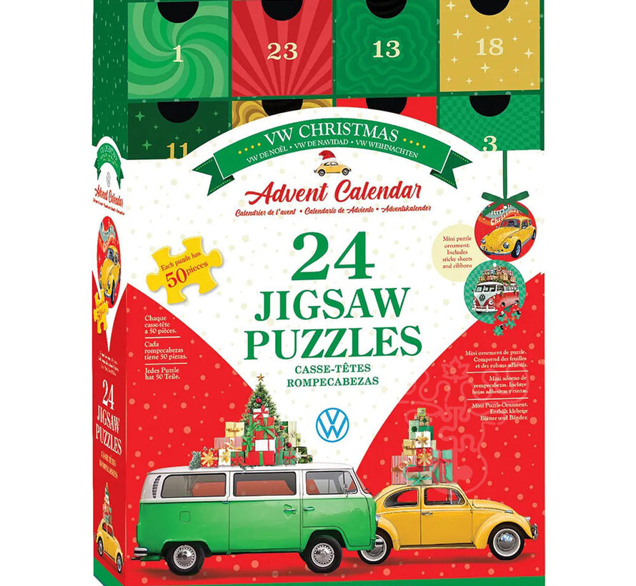 Eurographics VW Christmas Advent Calendar Puzzle 24 x 50pcs