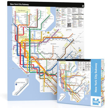 New York Puzzle Company New York Puzzle Co. MTA: Subway Map Mini Puzzle 100pcs
