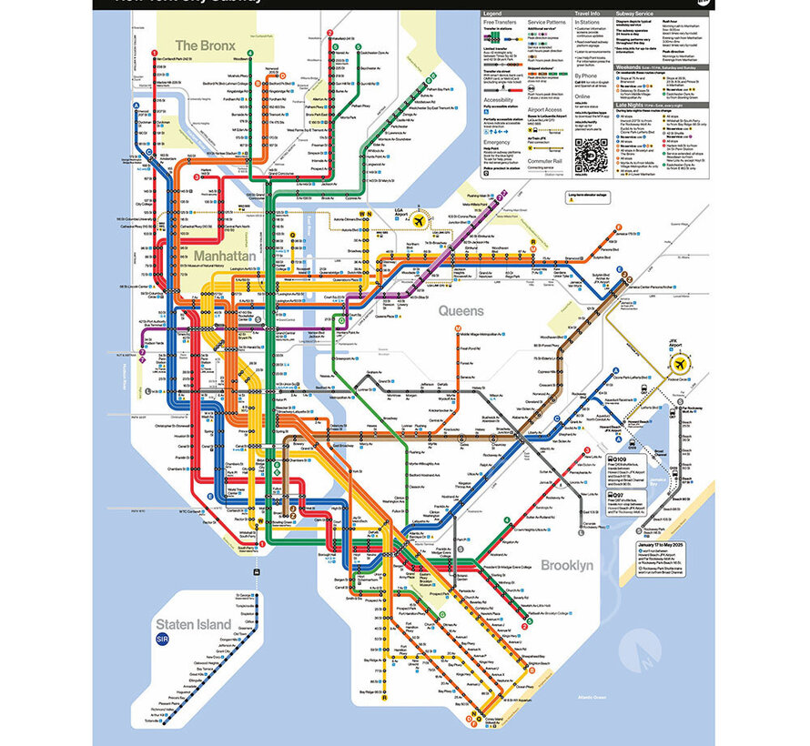 New York Puzzle Co. MTA: Subway Map Mini Puzzle 100pcs
