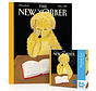 New York Puzzle Co. The New Yorker: Dog Reads Book Mini Puzzle 100pcs