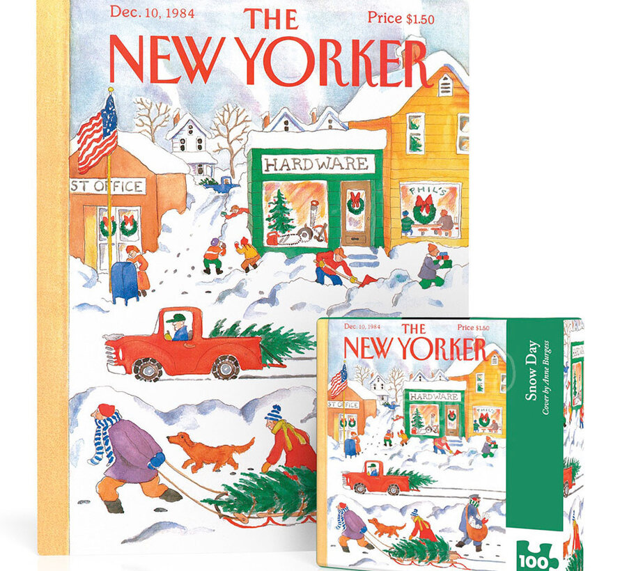 New York Puzzle Co. The New Yorker: Snow Day Mini Puzzle 100pcs